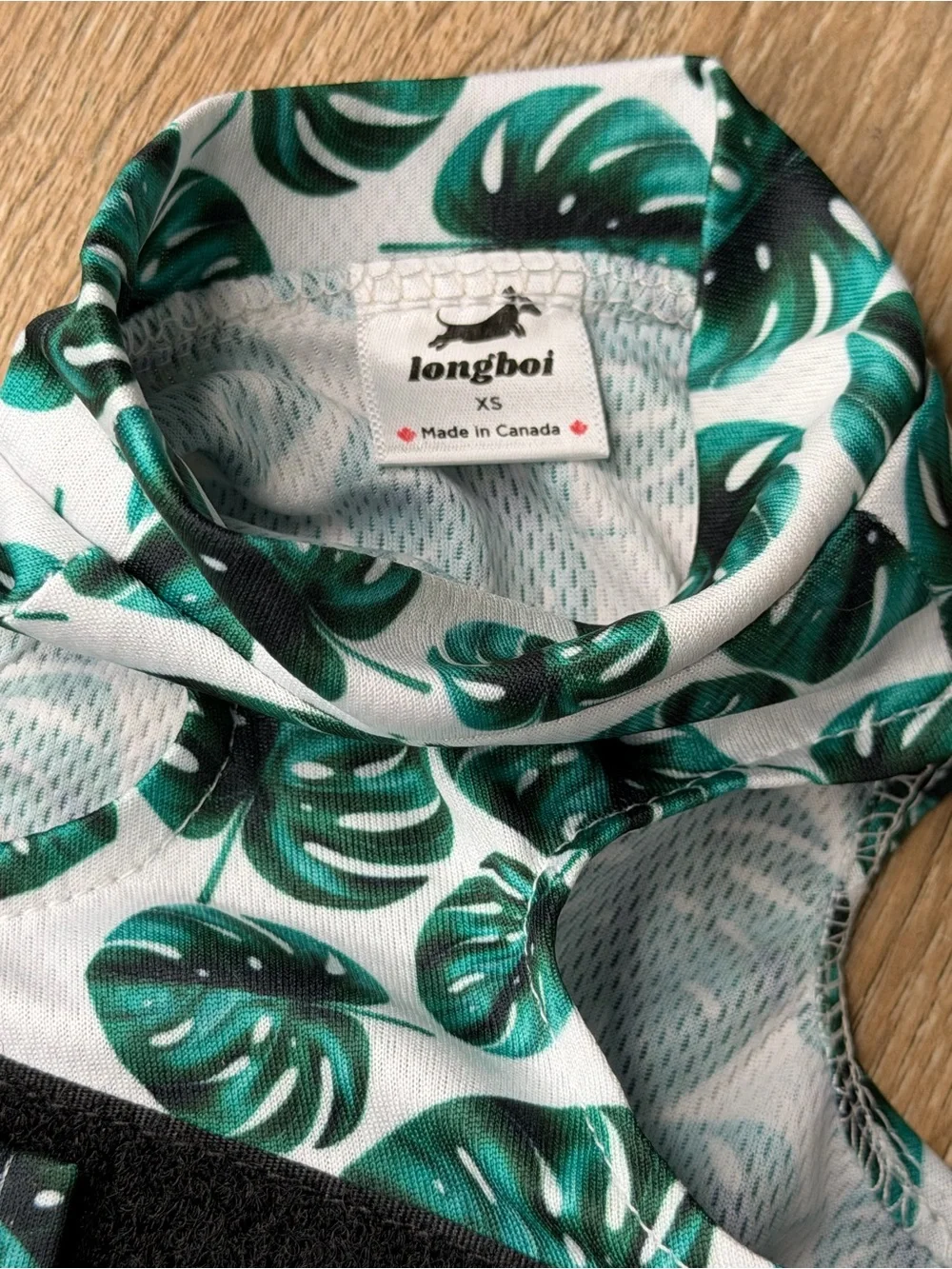 Green Monstera Leaf Dog Cooling Vest - Longboi XS
